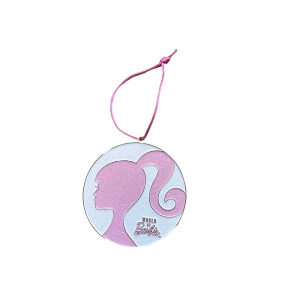 Vintage Barbie World of Barbie Pink/White Glitter Round Ornament Mattel 2022 - Picture 1 of 7